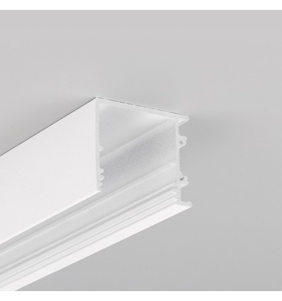 1m aluprofil VARIO30-03 ACDE-9/TY - Hvid lakeret, påbygning, LED skinne