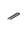 1m aluprofil BEGTIN12 J/S - Sort anodiseret, indbygget, LED skinne