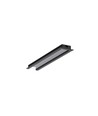 1m aluprofil BEGTIN12 J/S - Sort anodiseret, indbygget, LED skinne