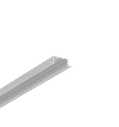 2m aluprofil BEGTIN12 J/S - Ubehandlet aluminium, indbygget, LED skinne