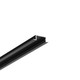 2m aluprofil BEGTIN12 J/S - Sort anodiseret, indbygget, LED skinne