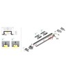 2m aluprofil BEGTIN12 J/S - Sort anodiseret, indbygget, LED skinne