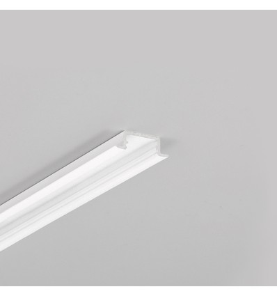 2m aluprofil BEGTIN12 J/S - Hvid lakeret, indbygget, LED skinne