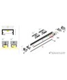 40 stk. 2m aluprofil BEGTON12 J/S - Sort anodiseret, indbygget, LED skinne