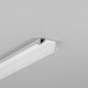 2m aluprofil DIAGONAL10 C - Hvid lakeret, indbygget, LED skinne