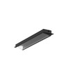 2m aluprofil DIAGONAL10 C - Sort anodiseret, indbygget, LED skinne