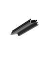 1m aluprofil DIAGONAL14 F/TY - Sort anodiseret, indbygget, LED skinne
