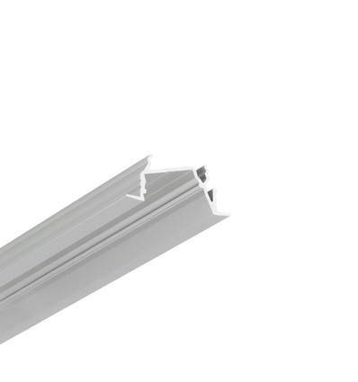 2m aluprofil DIAGONAL14 F/TY - Anodiseret, indbygget, LED skinne