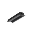 1m aluprofil DIAGONAL14 F/TY - Sort anodiseret, indbygget, LED skinne