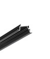 2m aluprofil DIAGONAL14 F/TY - Sort anodiseret, indbygget, LED skinne