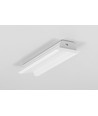2m aluprofil DIAGONAL14 F/TY - Hvid lakeret, indbygget, LED skinne