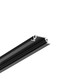 1m aluprofil GROOVE10 BC/UX - Sort anodiseret, indbygget, LED skinne