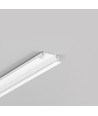 1m aluprofil GROOVE10 BC/UX - Hvid lakeret, indbygget, LED skinne