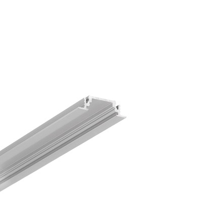 2m aluprofil GROOVE10 BC/UX - Anodiseret, indbygget, LED skinne