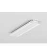 1m aluprofil GROOVE10 BC/UX - Hvid lakeret, indbygget, LED skinne