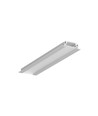 2m aluprofil GROOVE10 BC/UX - Anodiseret, indbygget, LED skinne
