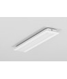 1m aluprofil GROOVE10 BC/UX - Hvid lakeret, indbygget, LED skinne