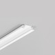 2m aluprofil GROOVE10 BC/UX - Hvid lakeret, indbygget, LED skinne