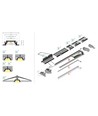 40 stk. 2m aluprofil GROOVE10 BC/UX - Sort anodiseret, indbygget, LED skinne
