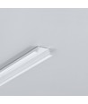 2m aluprofil GROOVE10.V2 A1C/U - Hvid lakeret, indbygget, LED skinne