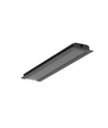 40 stk. 2m aluprofil GROOVE10 BC/UX - Sort anodiseret, indbygget, LED skinne
