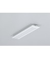 2m aluprofil GROOVE10.V2 A1C/U - Hvid lakeret, indbygget, LED skinne