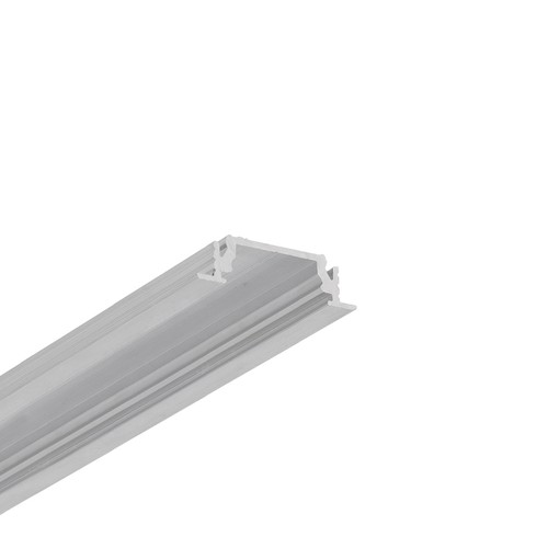 1m aluprofil GROOVE14 EE7F/TY - Ubehandlet aluminium, indbygget, LED skinne