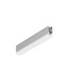 2m aluprofil HI8 C1 - Anodiseret, indbygget, LED skinne