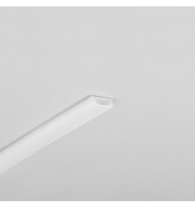 2m aluprofil SLASH8 - Mælkehvidt, indbygget, LED skinne