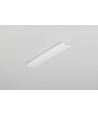 2m aluprofil SLASH8 - Mælkehvidt, indbygget, LED skinne