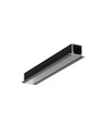 40 stk. 2m aluprofil SMART-IN10 AC2/Z - Sort anodiseret, indbygget, LED skinne