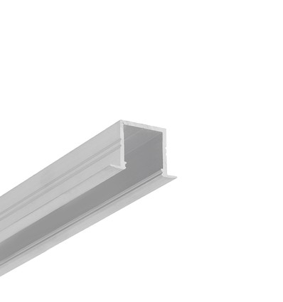 2m aluprofil SMART-IN16 BC3/U4 - Ubehandlet aluminium, indbygget, LED skinne