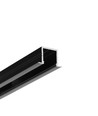 2m aluprofil SMART-IN16 BC3/U4 - Sort lakeret, indbygget, LED skinne