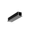 2m aluprofil SMART-IN16 BC3/U4 - Sort lakeret, indbygget, LED skinne
