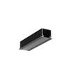 1m aluprofil LINEA-IN20 EE7F/U7 - Sort anodiseret, indbygget, LED skinne