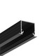 2m aluprofil LINEA-IN20 EE7F/U7 - Sort anodiseret, indbygget, LED skinne