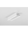 2m aluprofil LINEA-IN20 EE7F/U7 - Hvid lakeret, indbygget, LED skinne