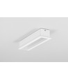 2m aluprofil LINEA-IN20 EE7F/U7 - Hvid lakeret, indbygget, LED skinne