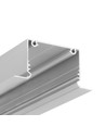 2m aluprofil PHIL RECESSED C10 - Anodiseret, indbygget, LED skinne
