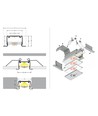 2m aluprofil PHIL RECESSED C10 - Anodiseret, indbygget, LED skinne