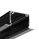 2m aluprofil PHIL RECESSED C10 - Sort lakeret, indbygget, LED skinne