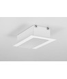 2m aluprofil PHIL RECESSED C10 - Hvid lakeret, indbygget, LED skinne
