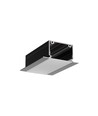 2m aluprofil PHIL RECESSED C10 - Sort lakeret, indbygget, LED skinne