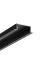 1m aluprofil VARIO30-06 ACDE-9/U9 - Sort anodiseret, indbygget, LED skinne