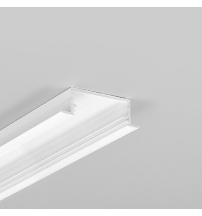 1m aluprofil VARIO30-06 ACDE-9/U9 - Hvid lakeret, indbygget, LED skinne
