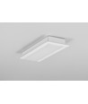 1m aluprofil VARIO30-06 ACDE-9/U9 - Hvid lakeret, indbygget, LED skinne