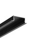 2m aluprofil VARIO30-06 ACDE-9/U9 - Sort anodiseret, indbygget, LED skinne