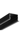 1m aluprofil VARIO30-07 ACDE-9/U9 - Sort anodiseret, indbygget, LED skinne