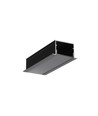1m aluprofil VARIO30-07 ACDE-9/U9 - Sort anodiseret, indbygget, LED skinne