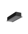 1m aluprofil VARIO30-07 ACDE-9/U9 - Sort anodiseret, indbygget, LED skinne